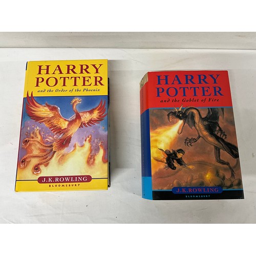 99A - FIRST EDITION HARRY POTTER ORDER OF THE PHOENIX NO DUST COVER AND A HARRY POTTER AND THE GOBLET OF F... 