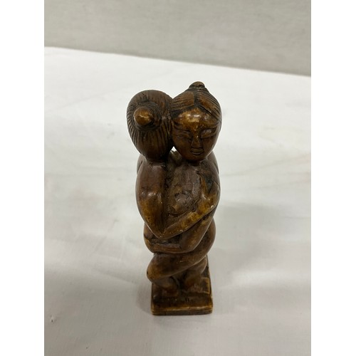 103A - CARVED ORIENTAL EROTIC FIGURE WITH SIGNED BASE