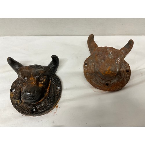 289 - QUANTITY OF CAST IRON BULL PLAQUES