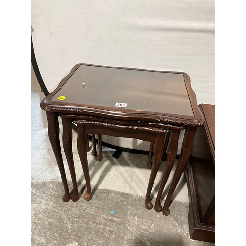 298 - MODERN MAHOGANY TV STAND W31