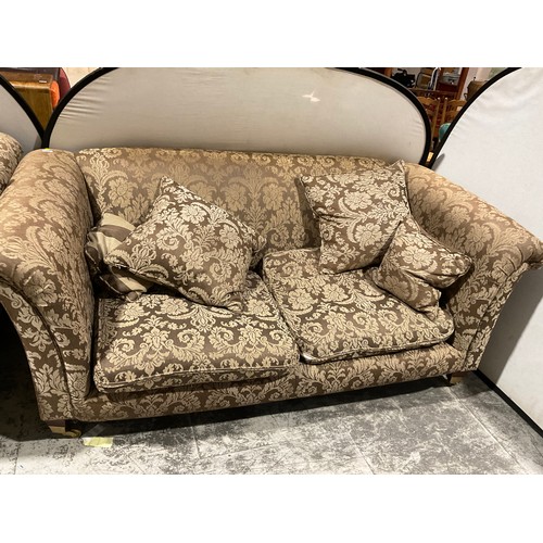 311 - TWO LARGE MODERN UPHOLSTERED 2 SEATER SOFA WITH CUSHIONS A/F W 78