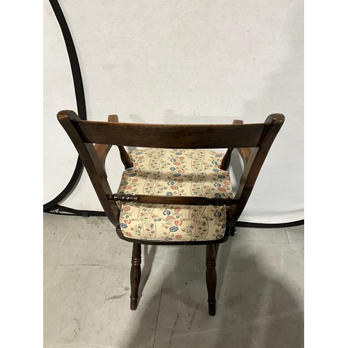 315 - VICTORIAN  GRANDFATHER ARM CHAIR WITH ELM SEAT