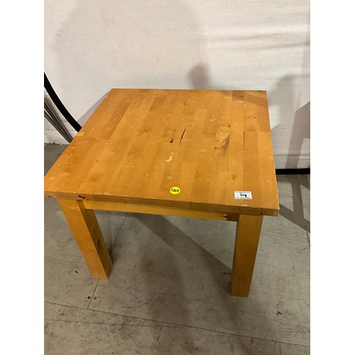 319 - MODERN PINE KITCHEN CHAIR AND SMALL SQUARE TABLE