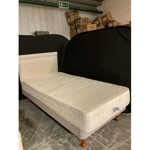 336 - SINGLE BED WITH MATTRESS AND HEADBOARD