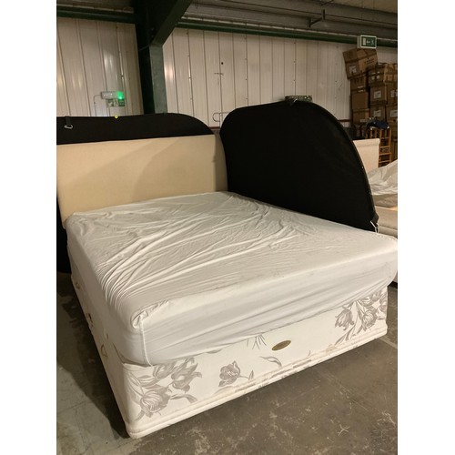 338 - MILLBROOK DIVAN BASE DOUBLE BED WITH DRAWERS AND HEADBOARD