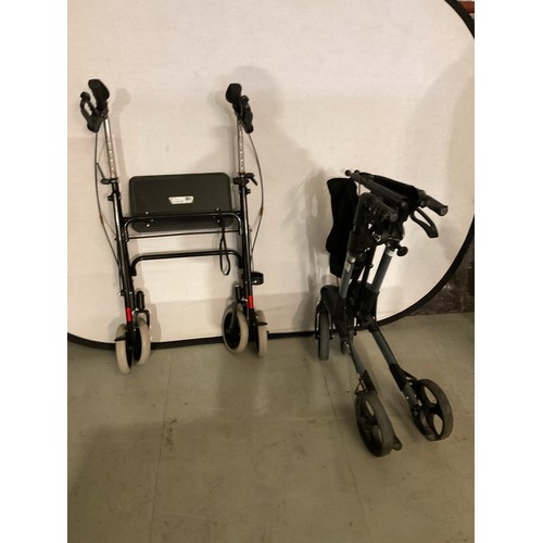 340 - TWO FOLDING WALKING AIDS