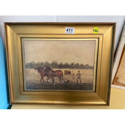 411 - GILT FRAMED WATERCOLOUR 18