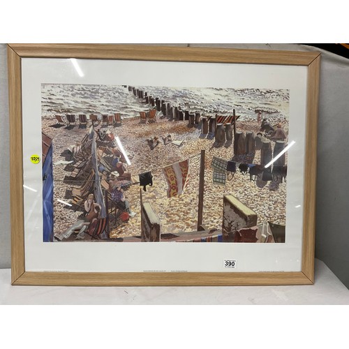 390 - MODERN FRAMED SEASIDE PRINT 34