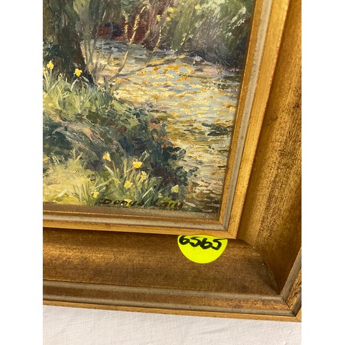 392 - MODERN FRAMED OIL PAINTING 11