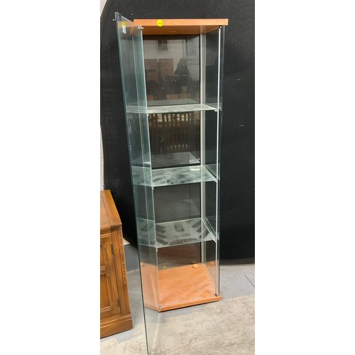 401 - MODERN FREE STANDING GLASS DISPLAY CABINET 17