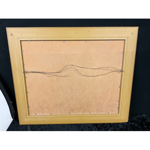 369 - MODERN WIRE  FRAMED BEVELLED EDGED WALL MIRROR 18