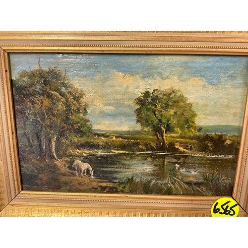 404 - MODERN OILS ON CANVAS GILT FRAMED PAINTING 8