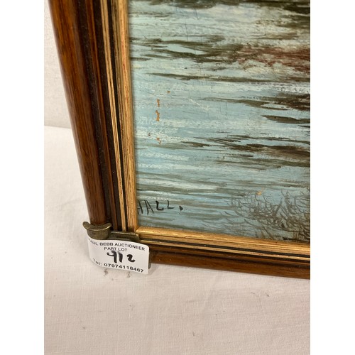 412 - PAIR OF SIGNED MODERN WOODEN FRAMED OIL PAINTING 25