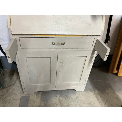 380 - VINTAGE PAINTED BUREAU WITH SHELVES W30