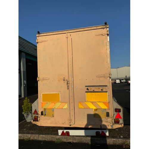 496 - BATESON TRI AXLE BOX TRAILER , TRAILER BOARD NOT INCLUDED,OUTSIDE W73” L179” H92” INSIDE W70” L169” ... 