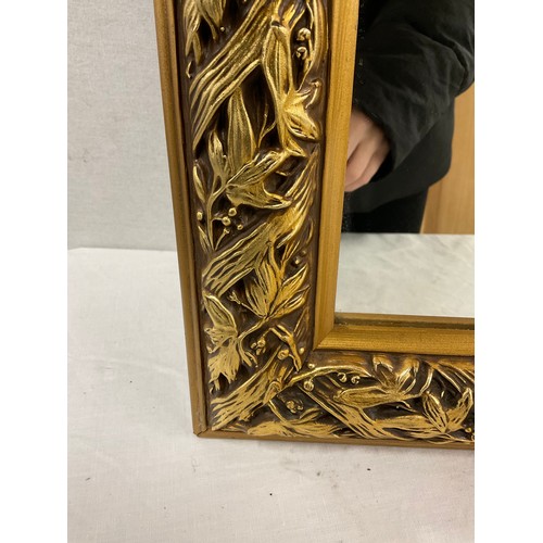 418 - LARGE MODERN GILT FRAMED MIRROR 46