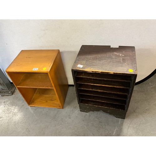 473 - VINTAGE OFFICE CABINET WITH SEGREGATED SHELVES H22