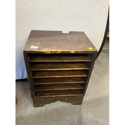 473 - VINTAGE OFFICE CABINET WITH SEGREGATED SHELVES H22