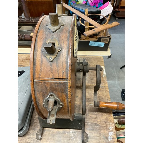 433 - VICTORIAN WARRENS ROTARY KNIFE CLEANER COMPLETE WITH ENAMEL PLAQUE