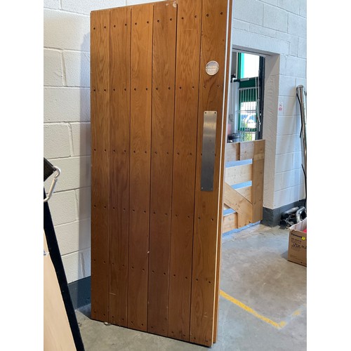 424 - VERY HEAVY OAK FIRE DOOR H80