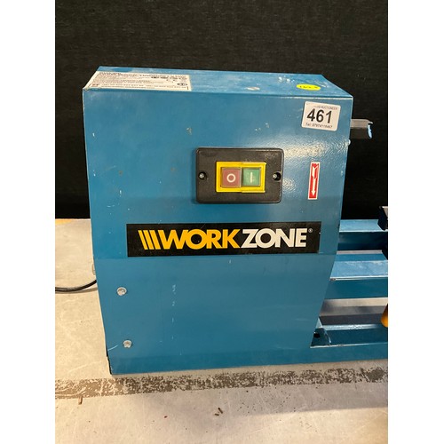 461 - WORKZONE 400W WOOD TURNING LATHE COMPLETE WITH CHISSELS L57