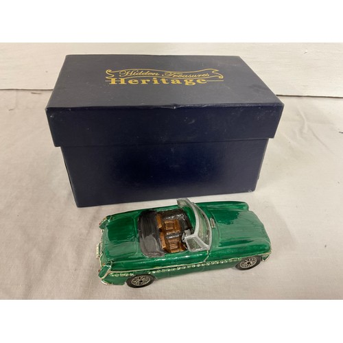 1 - BOX TO INCLUDE REPRODUCTION CUCKOO CLOCK, MODEL CAR IN PRESENTATION BOX, SALT LAMP, BRASS BOWL, VICT... 