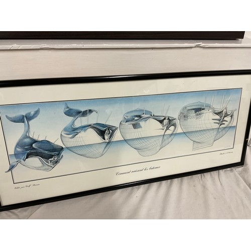 18 - QTY OF MODERN FRAMED PRINTS - 1 A/F GLASS CRACKED