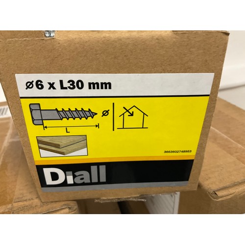 22 - 10 BOXES OF NEW DIALL COACH SCREWS - BRAND NEW IN BOX