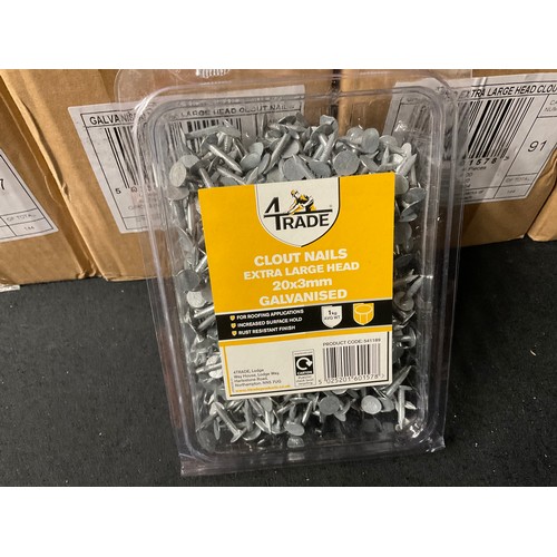 37 - 7 BOXES OF GALVANISED EXTRA LARGE CLOUT NAILS