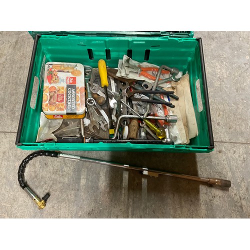 43 - 2 CRATES OF TOOLS TO INCLUDE SPANNERS ETC