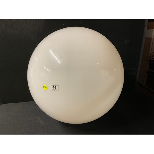 44 - VERY LARGE WHITE GLASS LIGHT GLOBE - H24