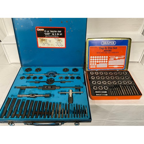 45 - 41 GIANT TAP AND DIE SET AND DRAPER 60PC TAP & DIE SET