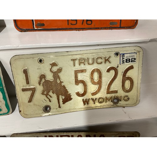 74 - QTY OF VINTAGE AMERICAN NUMBER PLATES