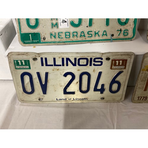 74 - QTY OF VINTAGE AMERICAN NUMBER PLATES