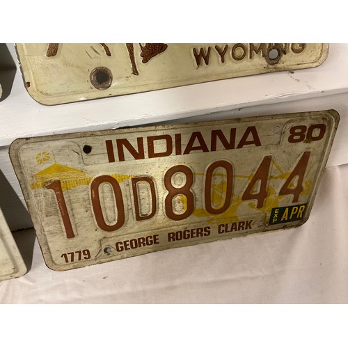 74 - QTY OF VINTAGE AMERICAN NUMBER PLATES