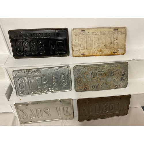 74 - QTY OF VINTAGE AMERICAN NUMBER PLATES