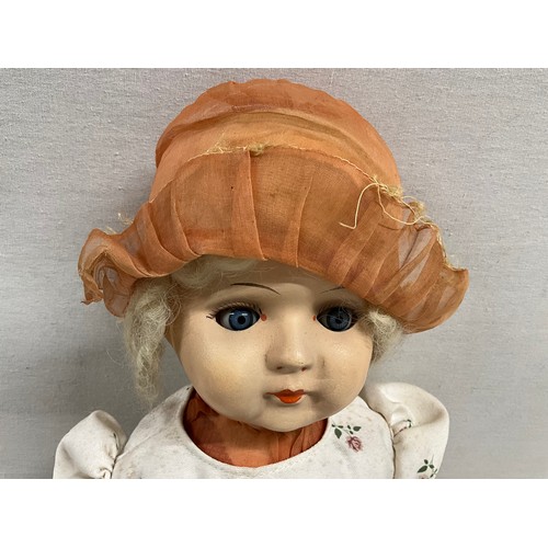 97 - **LOT WITHDRAWN BY VENDOR ** 
VINTAGE DOLL WITH PAPIER MACHE FACE AND CLOSING EYES WITH ORIGINAL CLO... 