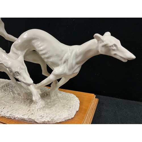 101 - RESIN GREYHOUND HAND PAINTED FIGURE A/F