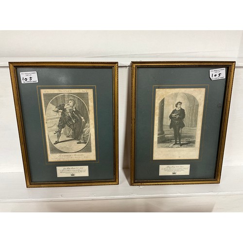 105 - 4 REPRODUCTION FRAMED SHAKESPEARE THEMED PRINTS