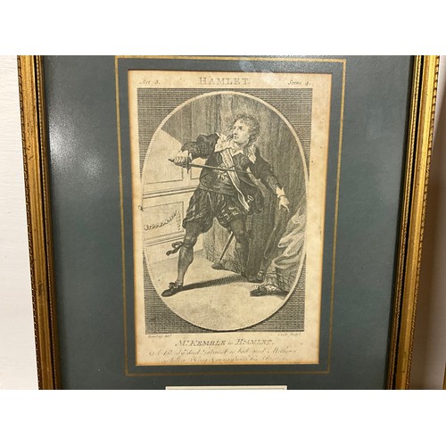 105 - 4 REPRODUCTION FRAMED SHAKESPEARE THEMED PRINTS