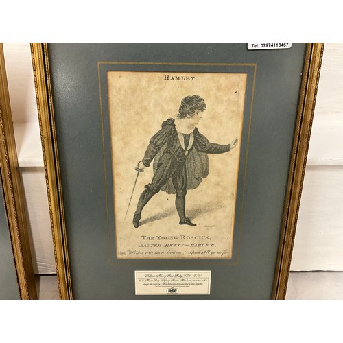 105 - 4 REPRODUCTION FRAMED SHAKESPEARE THEMED PRINTS