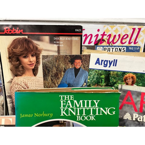 111 - BOX OF KNITTING PATTERNS