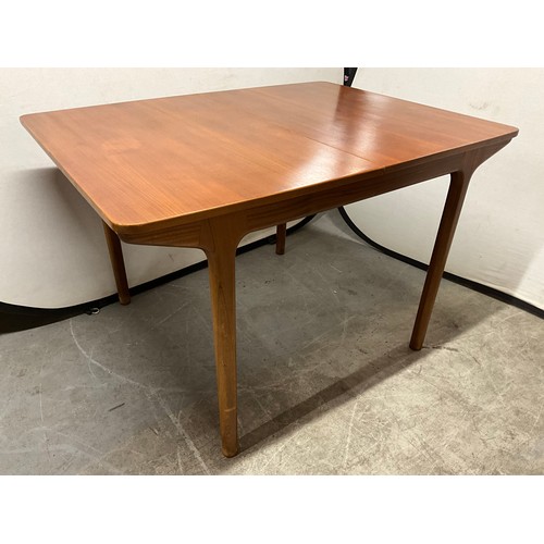 436 - MID CENTURY TEAK EXTENDING DINING TABLE H29 