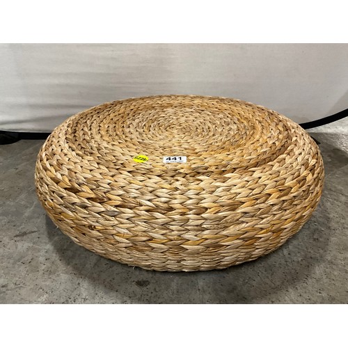 441 - RATTAN WOVEN FOOTSTOOL