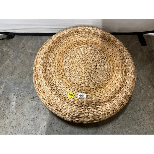 441 - RATTAN WOVEN FOOTSTOOL