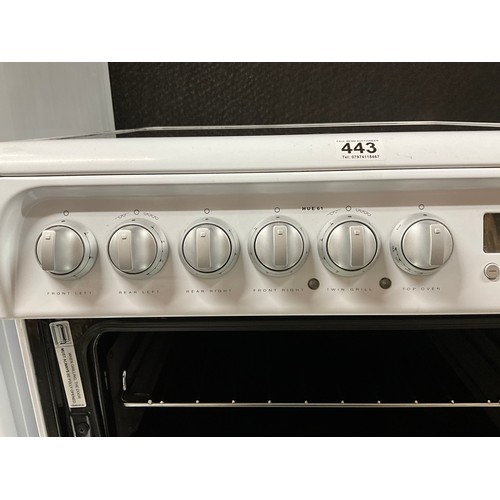 443 - HOTPOINT ULTIMA 4 RING CERAMIC TOPPED COOKER H36