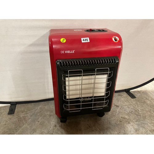 446 - DE VIELLE CALOR GAS HEATER OF SMALL PROPORTIONS AS NEW