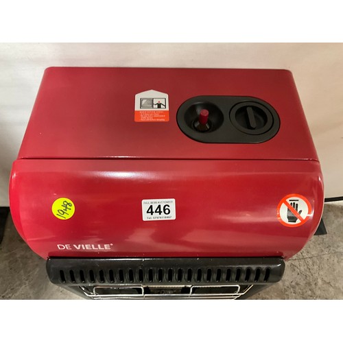 446 - DE VIELLE CALOR GAS HEATER OF SMALL PROPORTIONS AS NEW