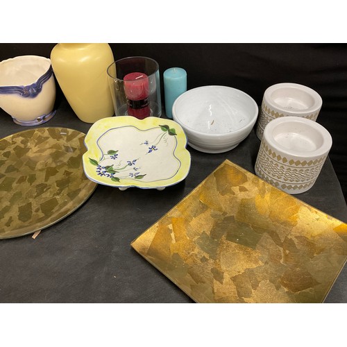 9 - TWO BOXES OF CERAMICS TO INCLUDE LARGE PLATTERS ETC