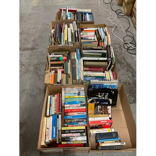 29 - SEVEN BOXES OF HARDBACK AND PAPERBACK BOOKS